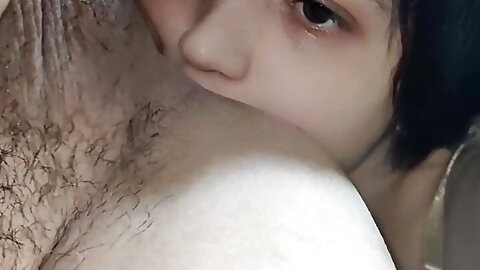 Amateur Teen Sucked Her Boyfriend's Ass...