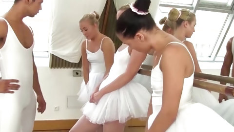 Petite ballet teens fucked in foursome and...